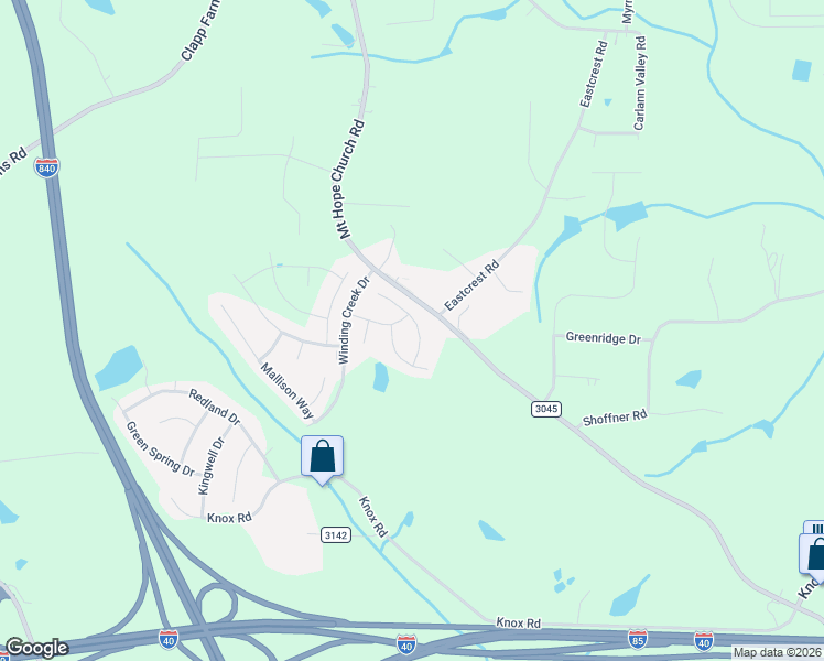 map of restaurants, bars, coffee shops, grocery stores, and more near 820 Caledon Drive in McLeansville