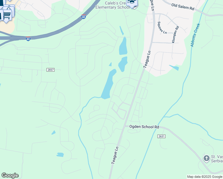 map of restaurants, bars, coffee shops, grocery stores, and more near 1676 Pine Tree Lane in Kernersville