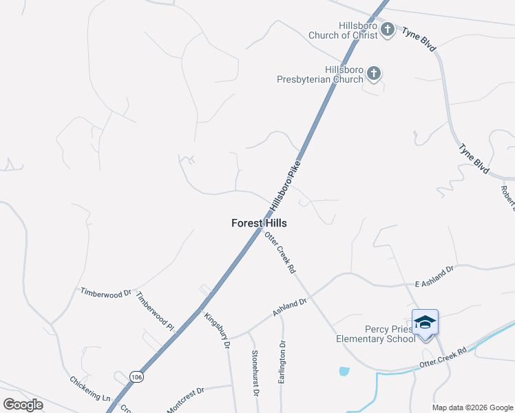 map of restaurants, bars, coffee shops, grocery stores, and more near in Forest Hills