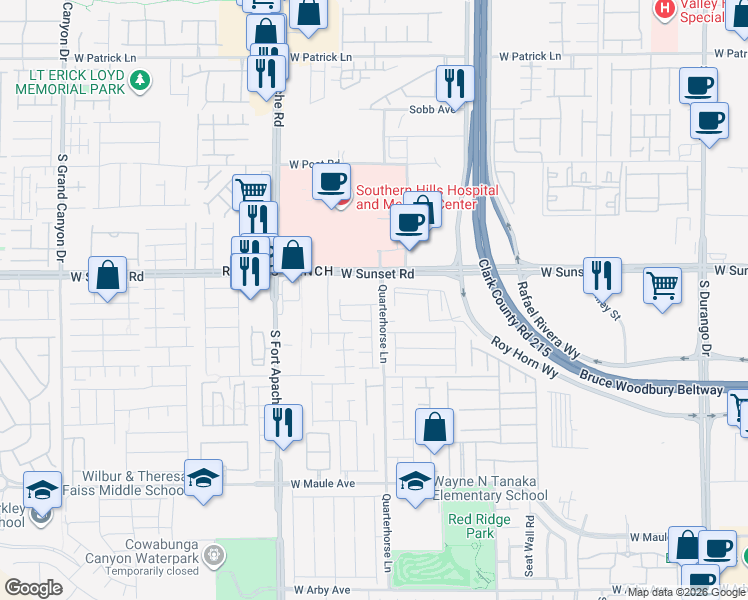 map of restaurants, bars, coffee shops, grocery stores, and more near in Spring Valley