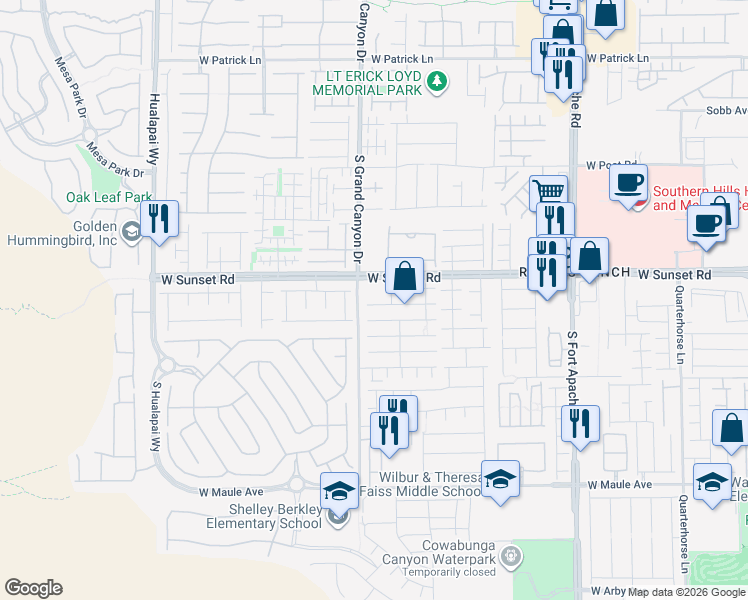 map of restaurants, bars, coffee shops, grocery stores, and more near 9772 Valmeyer Avenue in Las Vegas