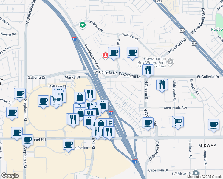 map of restaurants, bars, coffee shops, grocery stores, and more near 768 Calamus Palm Place in Henderson