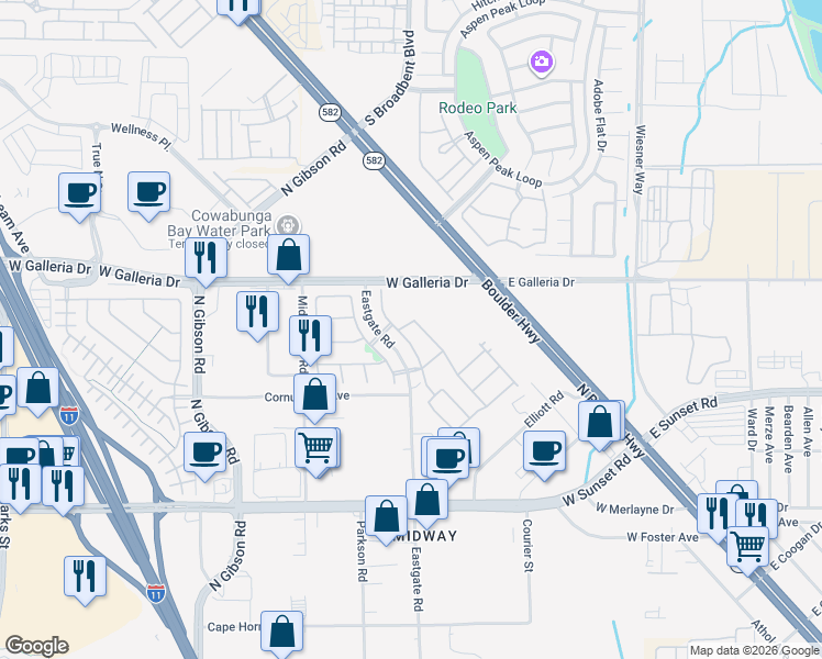 map of restaurants, bars, coffee shops, grocery stores, and more near 731 Emerald Idol Place in Henderson
