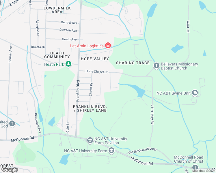 map of restaurants, bars, coffee shops, grocery stores, and more near 616 Herman Gist Road in Greensboro