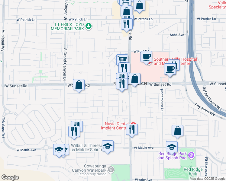 map of restaurants, bars, coffee shops, grocery stores, and more near 9507 Brewing Cloud Avenue in Las Vegas