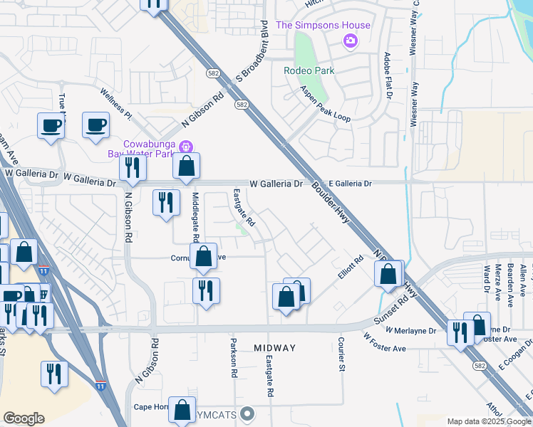 map of restaurants, bars, coffee shops, grocery stores, and more near 731 Emerald Idol Place in Henderson
