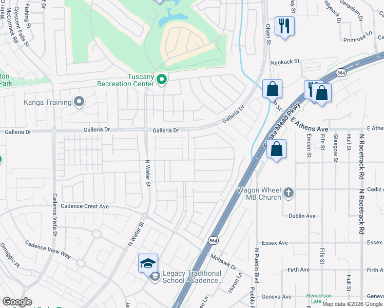 map of restaurants, bars, coffee shops, grocery stores, and more near 755 Merry Maple Street in Henderson