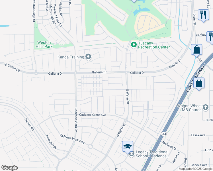 map of restaurants, bars, coffee shops, grocery stores, and more near 757 Goodman Cove Street in Henderson