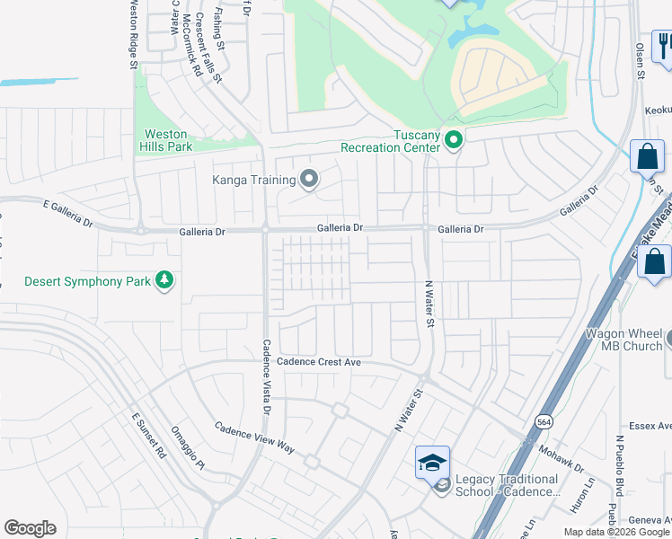 map of restaurants, bars, coffee shops, grocery stores, and more near 305 Heritage Bridge Avenue in Henderson