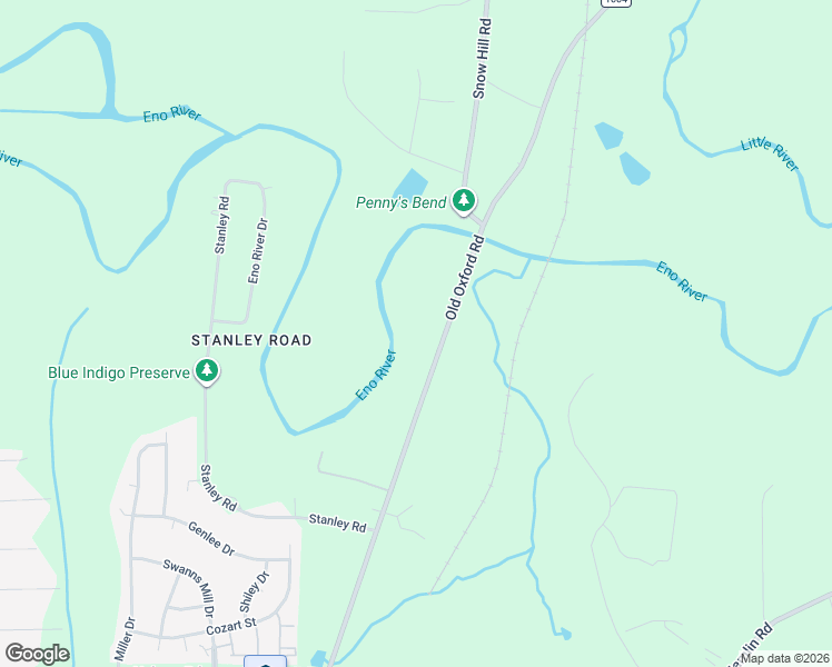 map of restaurants, bars, coffee shops, grocery stores, and more near 2315 Old Oxford Road in Durham