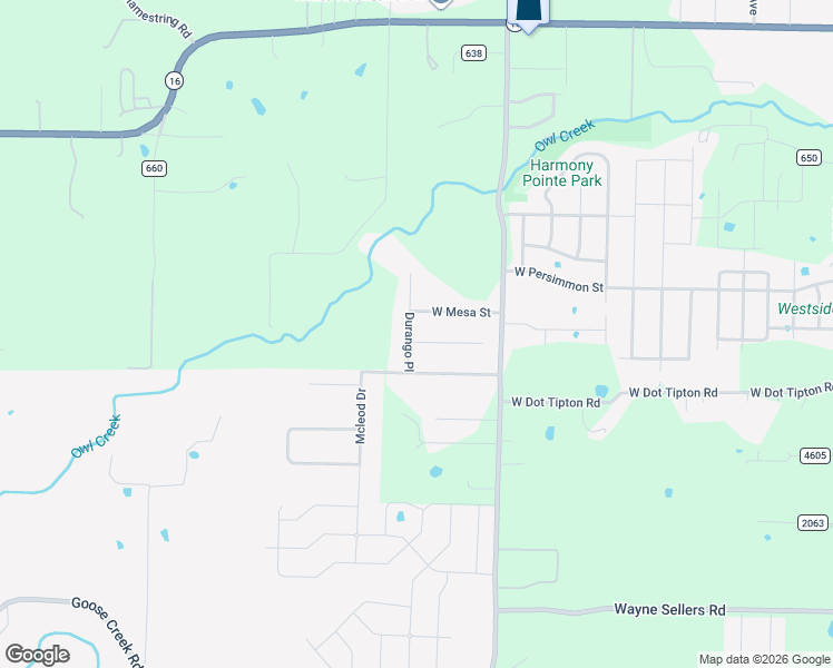 map of restaurants, bars, coffee shops, grocery stores, and more near 6615 Pagosa Place in Fayetteville
