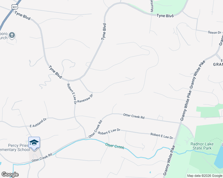 map of restaurants, bars, coffee shops, grocery stores, and more near 5833 Beauregard Drive in Nashville