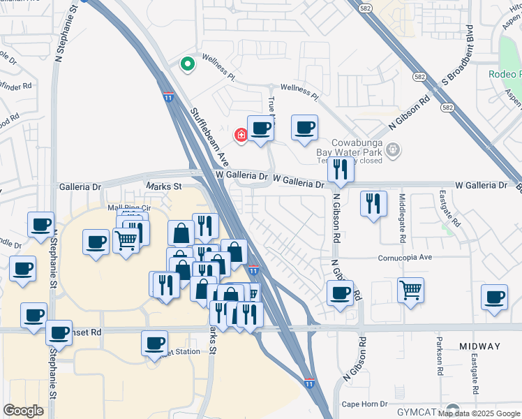 map of restaurants, bars, coffee shops, grocery stores, and more near 757 Calamus Palm Place in Henderson