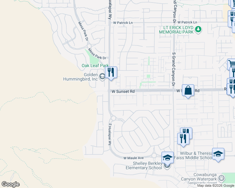 map of restaurants, bars, coffee shops, grocery stores, and more near 6554 Broad Oaks Court in Las Vegas