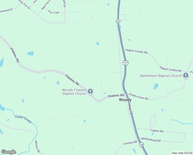 map of restaurants, bars, coffee shops, grocery stores, and more near 268 Plateau Road in Crossville