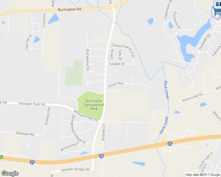 map of restaurants, bars, coffee shops, grocery stores, and more near 7309 Ethans Way in Gibsonville