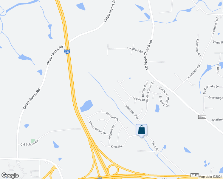 map of restaurants, bars, coffee shops, grocery stores, and more near 5004 Mallison Way in McLeansville