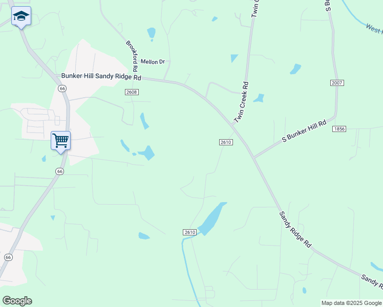 map of restaurants, bars, coffee shops, grocery stores, and more near 1840 Knight Road in Kernersville