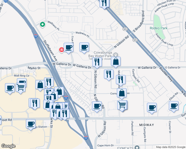 map of restaurants, bars, coffee shops, grocery stores, and more near 788 Forest Peak Street in Henderson
