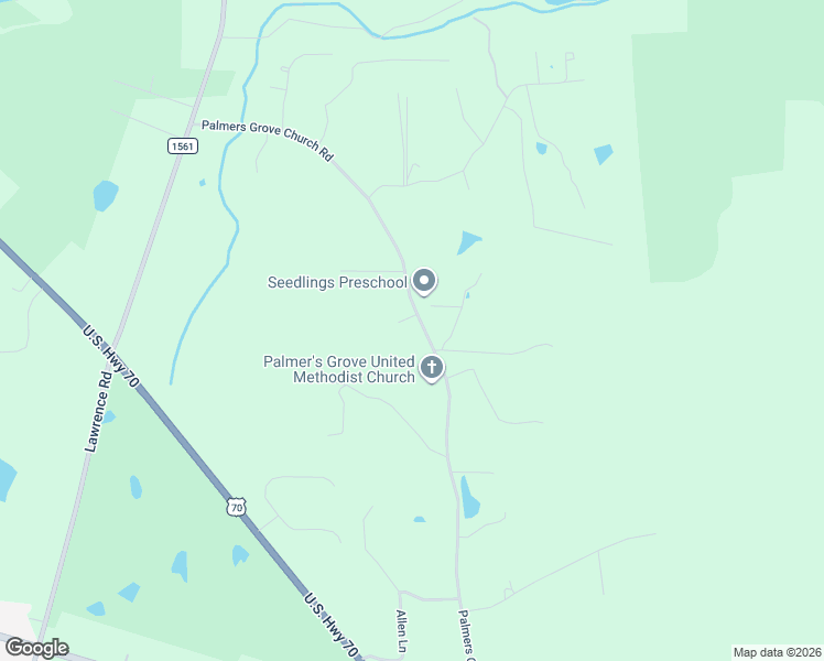 map of restaurants, bars, coffee shops, grocery stores, and more near 1117 Palmers Grove Church Road in Hillsborough
