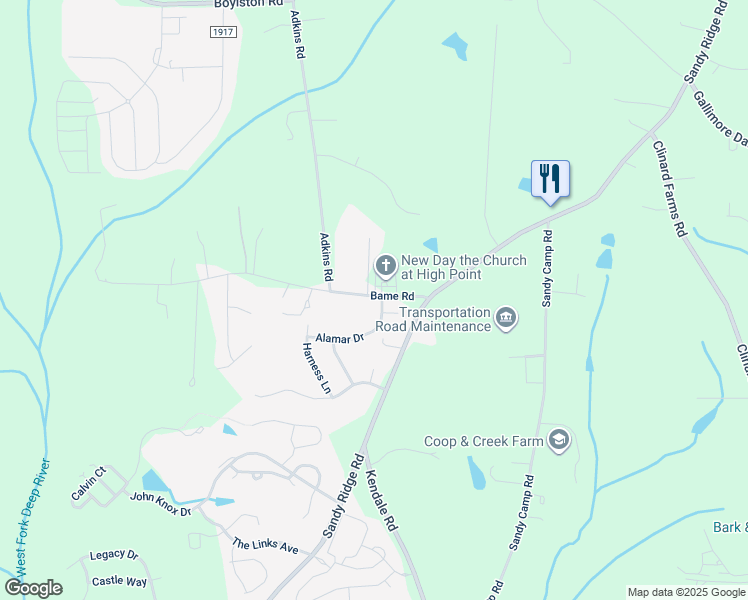 map of restaurants, bars, coffee shops, grocery stores, and more near 2169 Alamar Drive in Colfax
