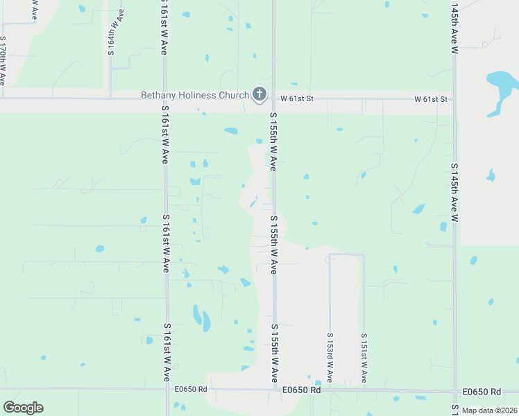 map of restaurants, bars, coffee shops, grocery stores, and more near 6300 South 155th West Avenue in Sapulpa
