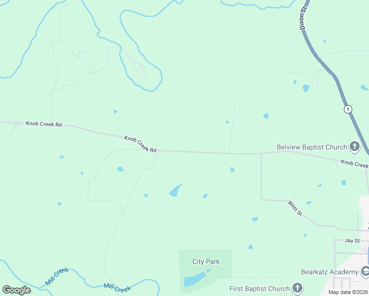 map of restaurants, bars, coffee shops, grocery stores, and more near 989 Knob Creek Road in Melbourne