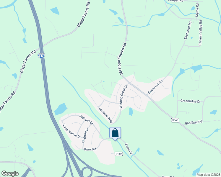 map of restaurants, bars, coffee shops, grocery stores, and more near 5119 Apsley Drive in McLeansville