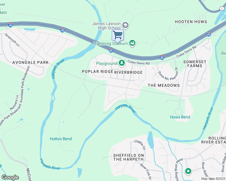 map of restaurants, bars, coffee shops, grocery stores, and more near 4224 Blackwater Drive in Nashville