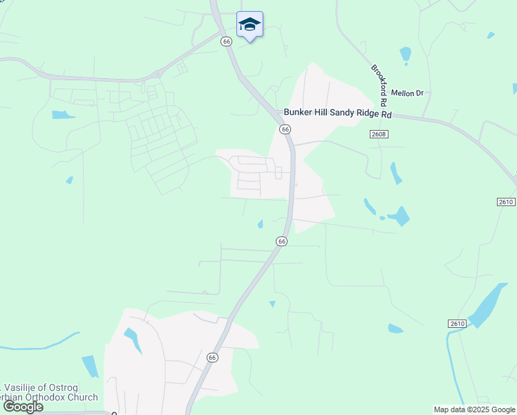 map of restaurants, bars, coffee shops, grocery stores, and more near Indian School Road in Kernersville