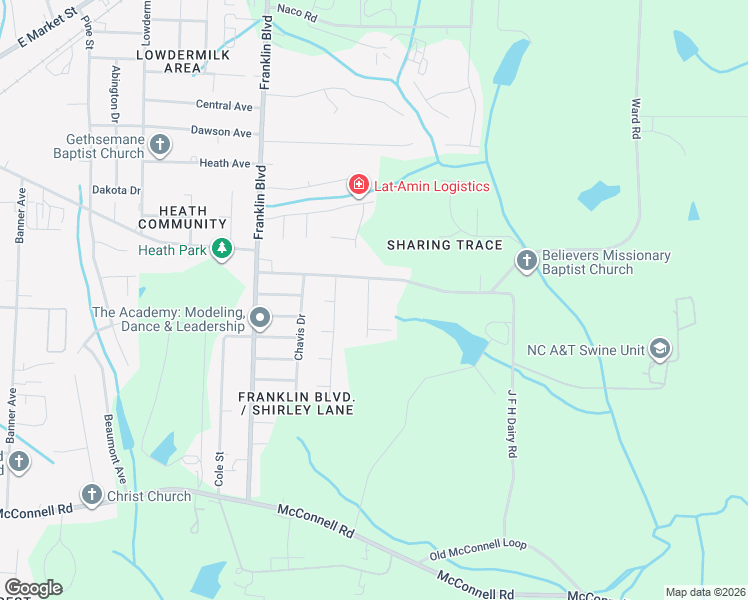 map of restaurants, bars, coffee shops, grocery stores, and more near 607 Herman Gist Road in Greensboro