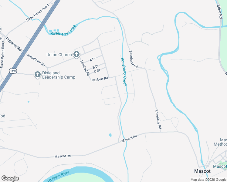 map of restaurants, bars, coffee shops, grocery stores, and more near 2205 Shipetown Road in Mascot