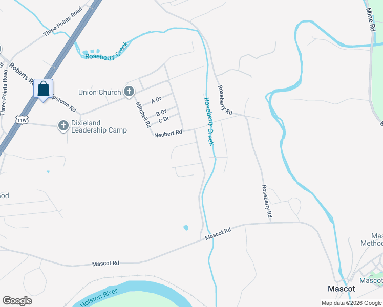 map of restaurants, bars, coffee shops, grocery stores, and more near 2205 Shipetown Road in Mascot