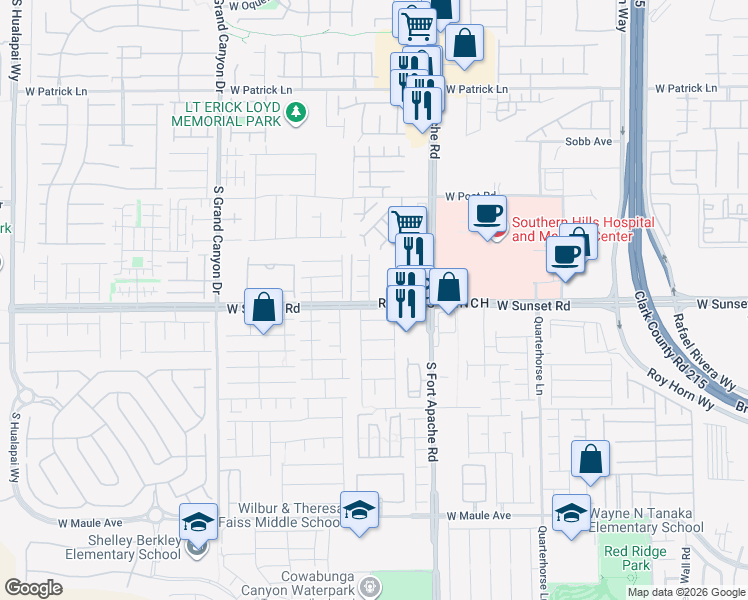 map of restaurants, bars, coffee shops, grocery stores, and more near 9523 HollyDale Court in Las Vegas