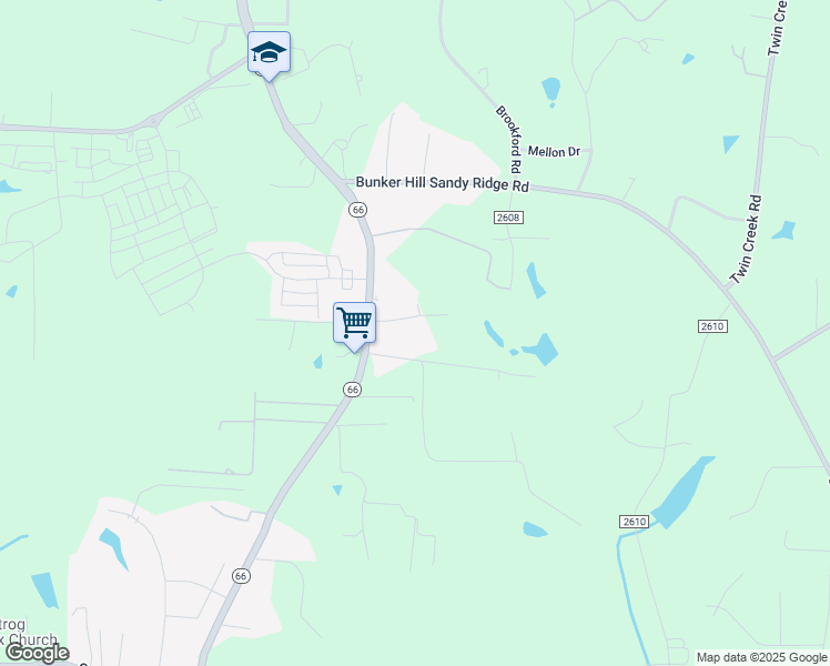 map of restaurants, bars, coffee shops, grocery stores, and more near Gibson Park Drive in Kernersville