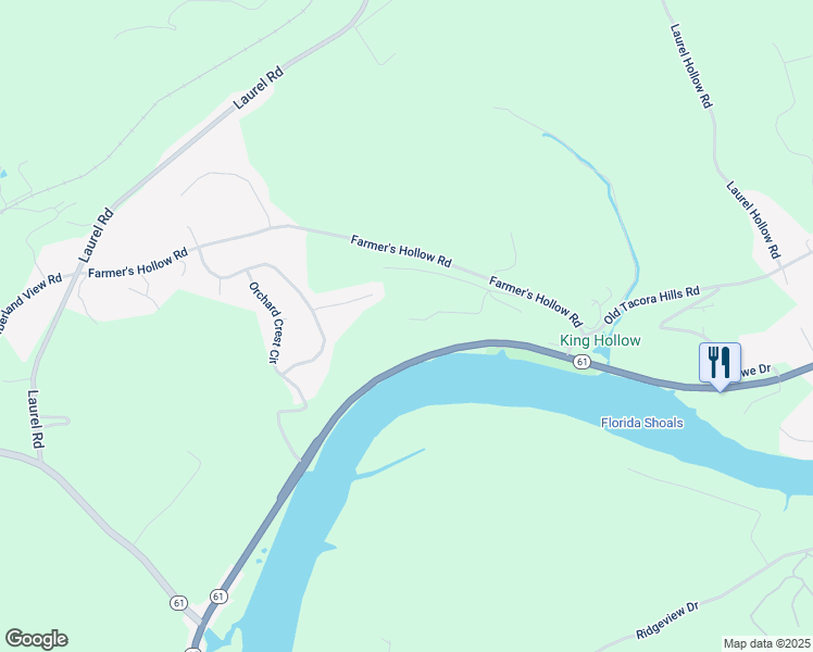 map of restaurants, bars, coffee shops, grocery stores, and more near 191 Hudson Lane in Clinton