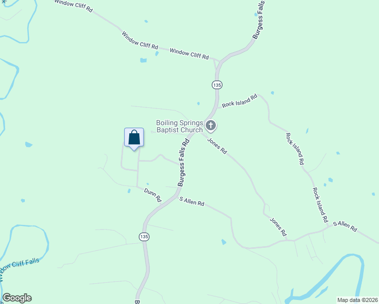 map of restaurants, bars, coffee shops, grocery stores, and more near 6958 Jones Road in Baxter