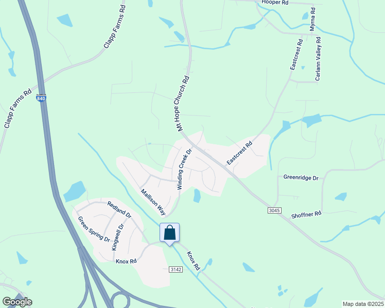 map of restaurants, bars, coffee shops, grocery stores, and more near 801 Stockport Way in McLeansville