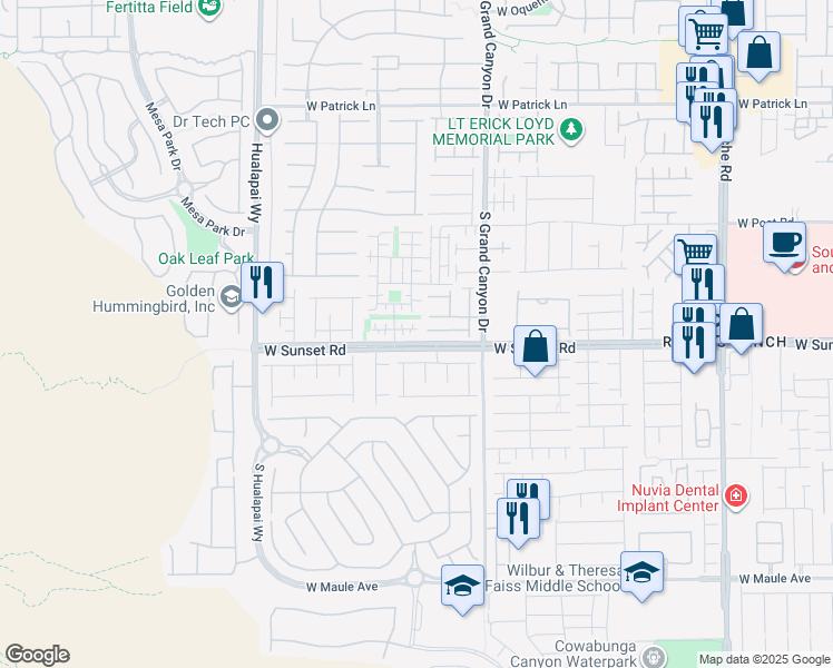 map of restaurants, bars, coffee shops, grocery stores, and more near 9915 Copano Bay Avenue in Las Vegas