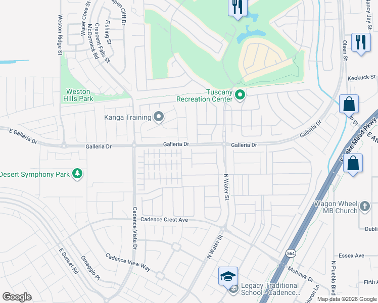 map of restaurants, bars, coffee shops, grocery stores, and more near 324 Gillespie Glen Avenue in Henderson