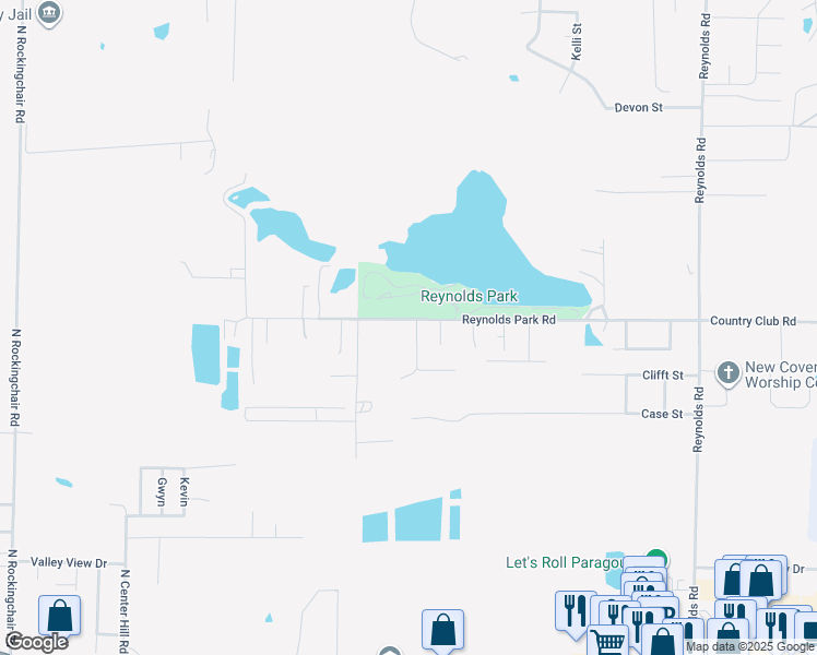 map of restaurants, bars, coffee shops, grocery stores, and more near 3406 Reynolds Park Road in Paragould