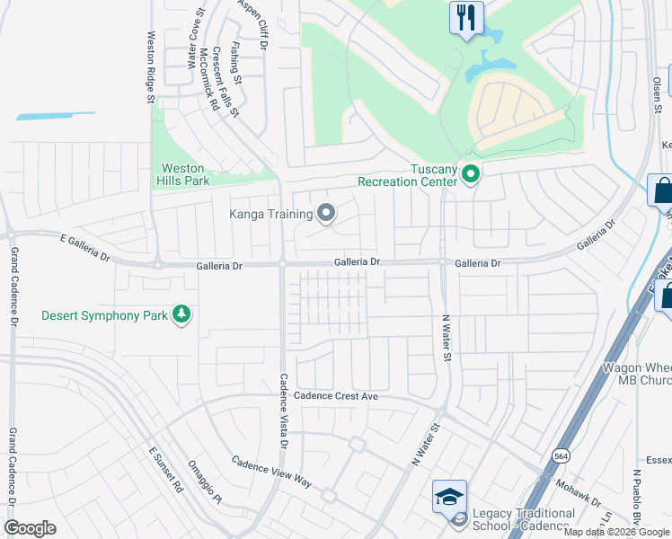 map of restaurants, bars, coffee shops, grocery stores, and more near 763 Marigold Sunrise Street in Henderson