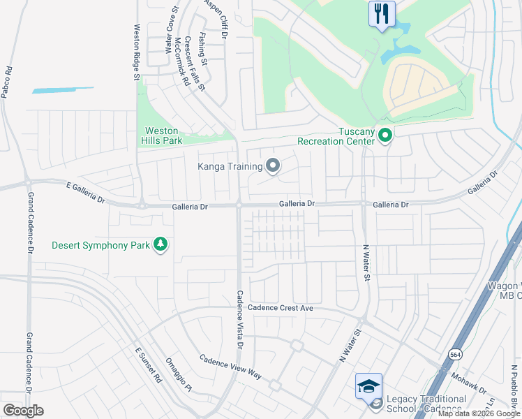 map of restaurants, bars, coffee shops, grocery stores, and more near 763 Marigold Sunrise Street in Henderson