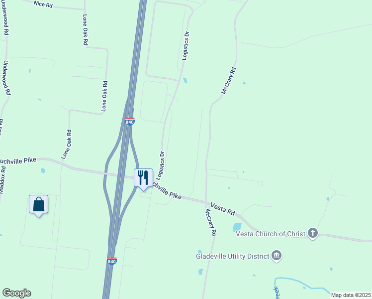 map of restaurants, bars, coffee shops, grocery stores, and more near 100 Logistics Drive in Lebanon