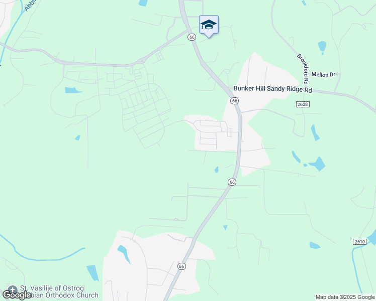 map of restaurants, bars, coffee shops, grocery stores, and more near Indian School Road in Kernersville