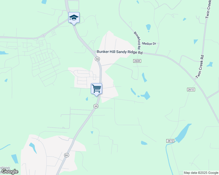 map of restaurants, bars, coffee shops, grocery stores, and more near Gibson Park Drive in Kernersville