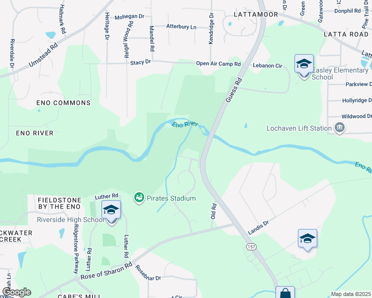 map of restaurants, bars, coffee shops, grocery stores, and more near 1804 Blackstone Drive in Durham