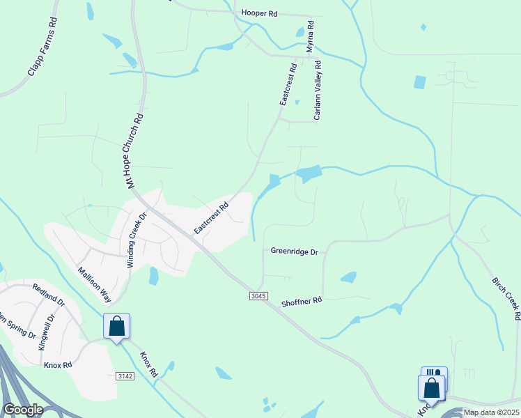 map of restaurants, bars, coffee shops, grocery stores, and more near 5315 Derry Drive in McLeansville
