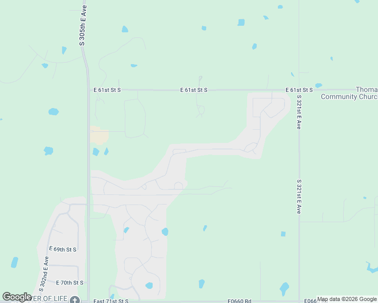 map of restaurants, bars, coffee shops, grocery stores, and more near 31206 East 64th Street South in Broken Arrow