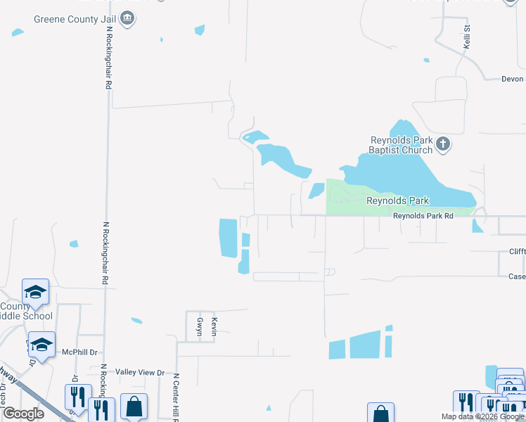 map of restaurants, bars, coffee shops, grocery stores, and more near 1113 North 40th Street in Paragould